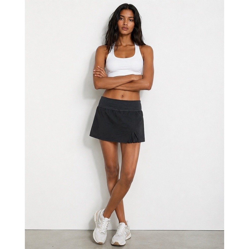 Lululemon Pace Setter Skirt Black Athletic Tennis Golf Running Skort Size 10 Est